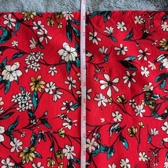 Vero Moda -XS- viscose red floral shirt summer dress - Picture 6 of 12